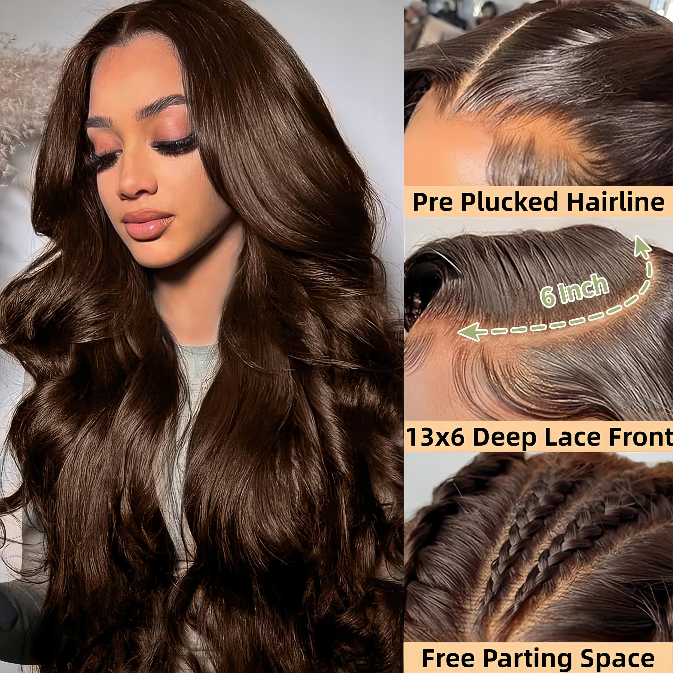 Amazon.com : Zihomha Body Wave 13x6 Hd Lace Front Wigs Human Hair